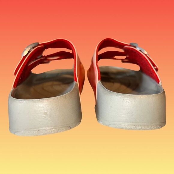 Kids Birki's By Birkenstock Tie Dye Three Strap Water Slip On Sandals Size 13 - Picture 4 of 7